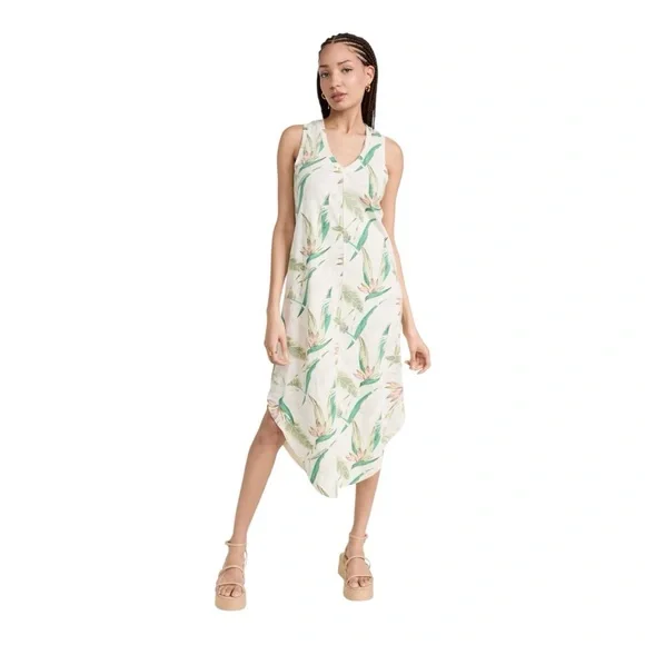 knee length dresses for ladies Z-Supply Reverie Slub Blue Wave Midi Dress